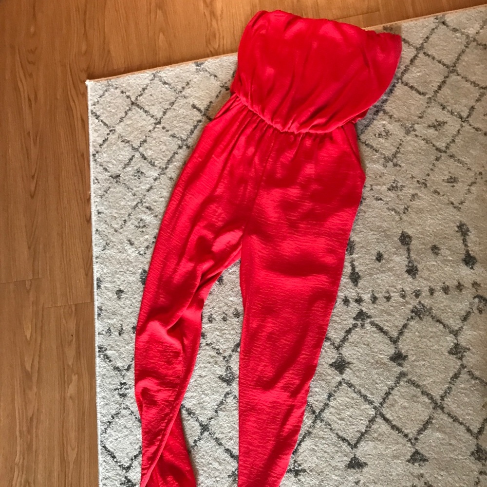 Strapless romper